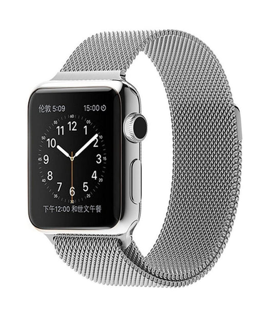 Cinturino Argento 42mm Maglia Milanese Iwatch Serie 3/2/1 Chiusura Magnetica         