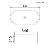 Ciotola da Appoggio in Ceramica Ovale 55,5 x 34,5 cm Bianco Lucido