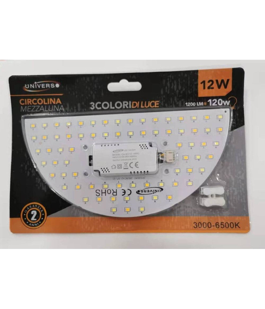 Circolina A Mezzaluna Disco Led Calamita 12w 3 Toni Di Colore Luce 1200lm Ca-3c         