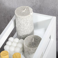 Mobiletto Bagno Salvaspazio 16x49,5x66 cm con Ruote Bianco