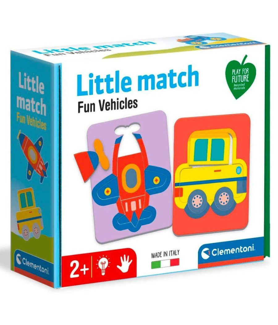 Clementoni Little Match Puzzle Ad Incastro Tema Veicoli Gioco Per Bambini 2+         