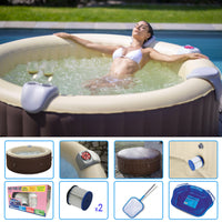 Piscina Spa Idromassaggio Gonfiabile Ease.zone Rotonda Con Accessori - 4/6 Persone - Kit Care