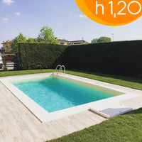 Piscina interrata ITALIKA® EASY in pannelli d'acciaio 9,00 x 4,00 h1,20 m