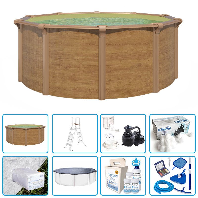 Piscina Fuori Terra Steelwood -  3,65 X H.1,32 M - Kit Pro