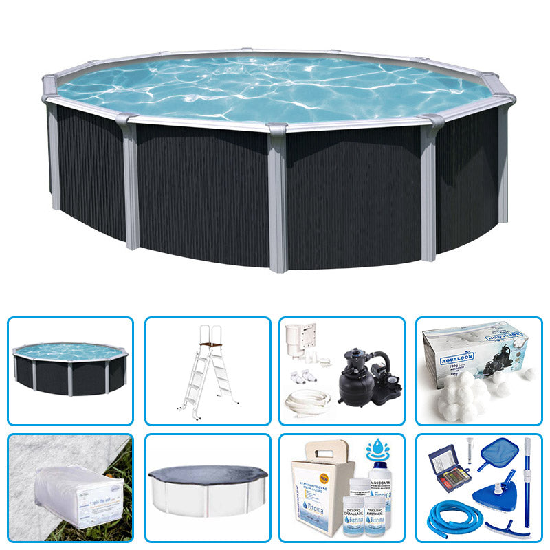 Piscina Fuori Terra Steeldesign -  4,60 X H.1,32 M - Kit Pro