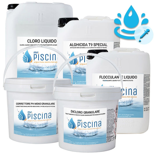 Kit Cloro Control Per Mantenimento Acqua Piscina - Da 55 A 100 Mc