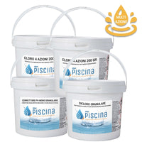 Kit Multiazione Per Mantenimento Acqua Piscina - Da 55 A 100 Mc