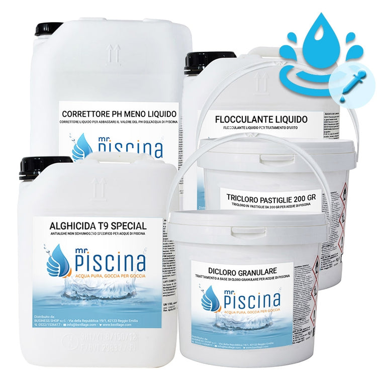 Kit Ph Control Per Mantenimento Acqua Piscina - Da 55 A 100 Mc