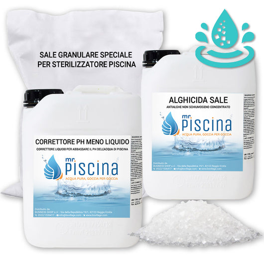 Kit Mix Per Mantenimento Piscina Al Sale Fino A 30 Mc