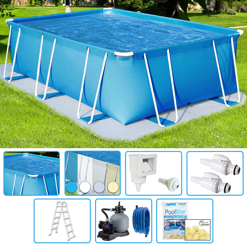 Piscina Fuori Terra Italika Soft Rettangolare 6,30 X 3,30 H.1,00 M - Kit Pro