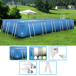 Piscina Fuori Terra Italika Soft Rettangolare 9,80 X 3,80 H.1,25 M - Kit Base