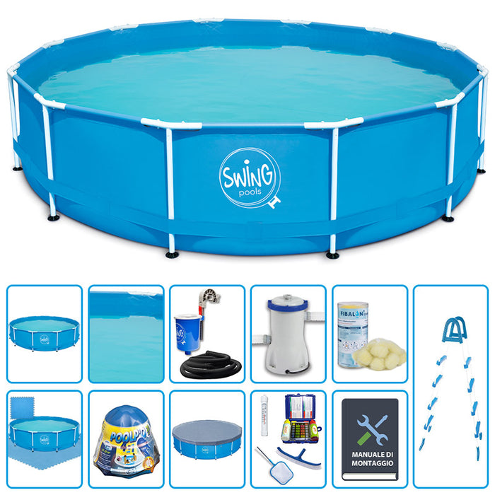 Piscina Fuori Terra Swing Frame  3,66 X H 0,91 M - Kit Pro