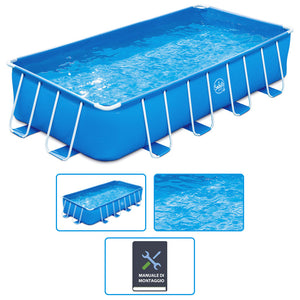 Struttura Piscina Fuori Terra Swing Metal Frame Rettangolare 4,88 X 2,44 X H.1,07 M