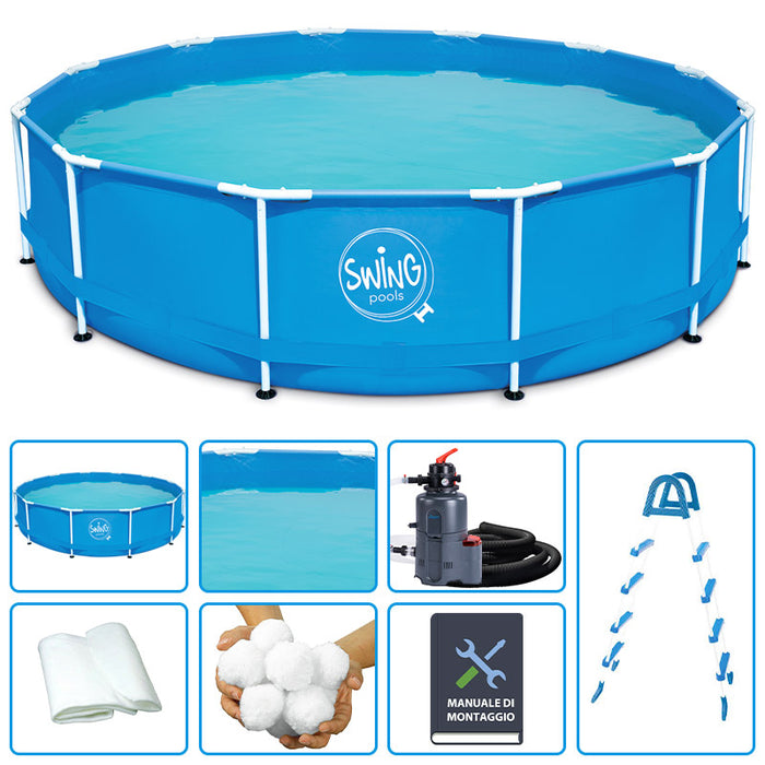 Piscina Fuori Terra Swing Frame  4,57 X H 1,22 M - Kit Easy