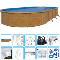 Piscina Fuori Terra Steelwood - 10,05 X 5,50 X H.1,20 M - Kit Pro