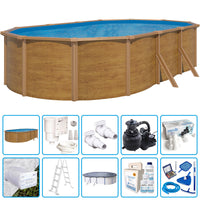 Piscina Fuori Terra Steelwood - 6,10 X 3,65 X H.1,20 M - Kit Pro