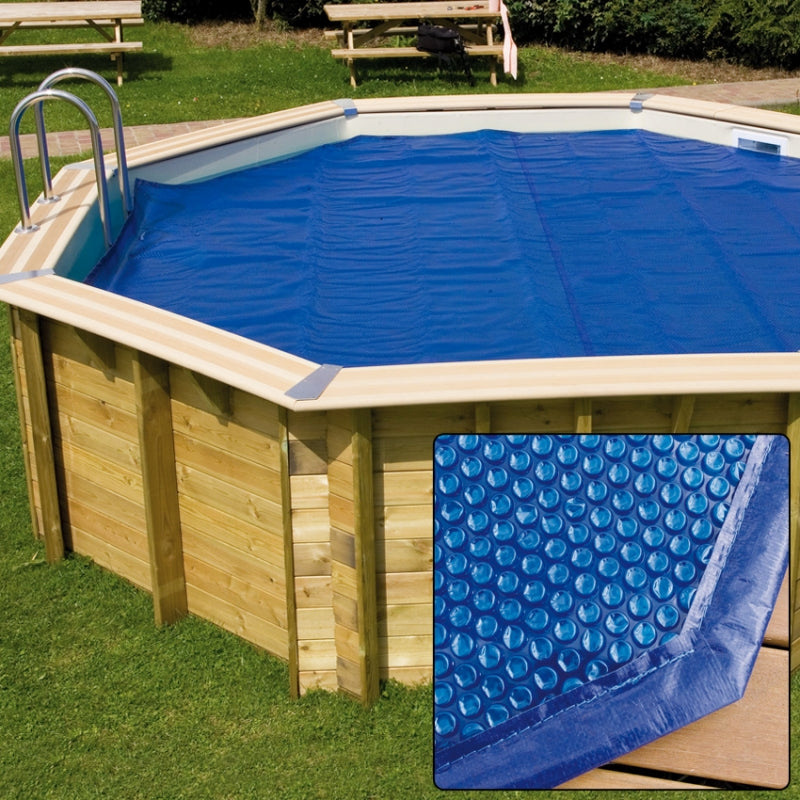 Copertura Isotermica A Bolle Per Piscina In Legno Ottagonale Allungato Northwood 4,90 X 3,00 M