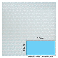 Copertura Isotermica a doppie bolle d'aria BUBBLE BUBBLE Trasparente gi&agrave; realizzata per piscine rettangolari 3,30 x 3,00 m - Usata