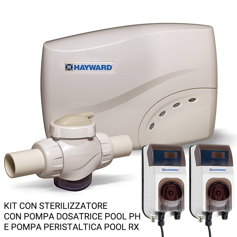 Kit Sterilizzatore Salt & Swim 3c Con Pompa Dosatrice Pool Ph E Pompa Peristaltica Pool Rx Hayward