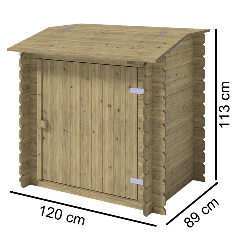 Locale Tecnico In Legno 1,20 X 0,89 X H.1,13 M Per Piscine Fuori Terra 