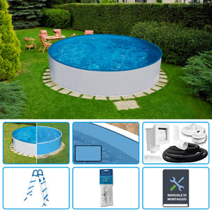 Piscina Fuori Terra Circolare Azuro Basic  2,40 H.0,90 M - Kit Base