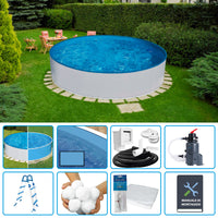 Piscina Fuori Terra Circolare Azuro Basic  2,40 H.0,90 M - Kit Easy