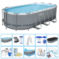 Piscina Fuori Terra Bestway Power Steel Ovale 5,49 X 2,74 X H 1,22 M - Kit Pro