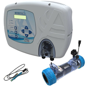 Sterilizzatore Aqua Salt Evo Con Sensore Di Flusso, Regolatore Ph E Cella Elettrolitica Per Piscine Fino A 100 MÂ³