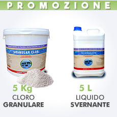 5 Kg Cloro granulare + 5 L Svernante