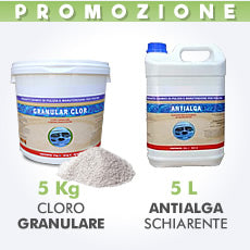 5 Kg Cloro granulare + 5 L antialga