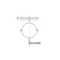 Collare fascetta murale inox 8 decimi aisi 304 da 120mm