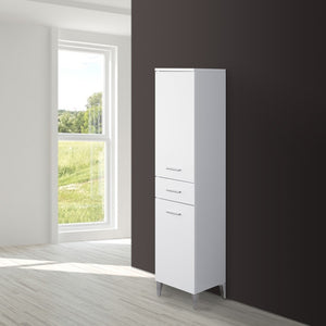 Colonna Bagno 2 Ante e 1 Cassetto colore Bianco 35x153,5 cm