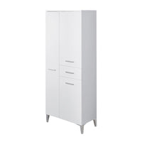 Doppia Colonna Bagno 60x148 cm colore Bianco con 3 Ante e 1 Cassetto