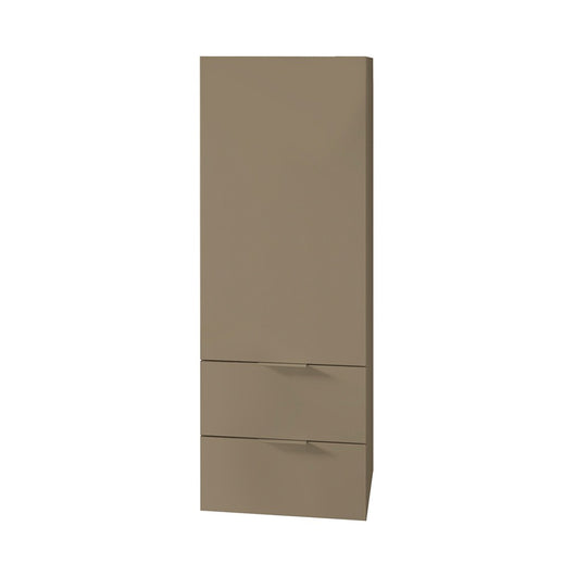 Colonna bagno sospesa 110 cm tortora opaco con anta e cassetti Matisse