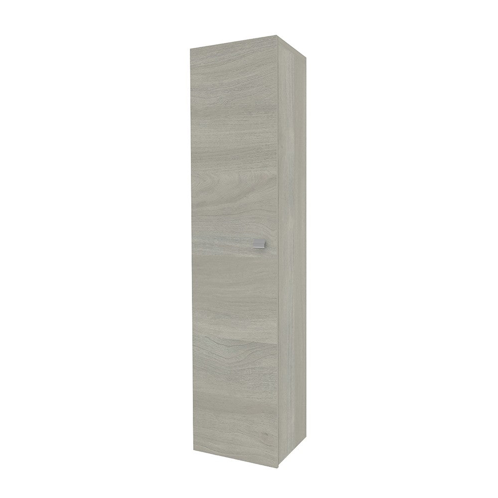 Colonna bagno sospesa 136h cm rovere grigio anta reversibile