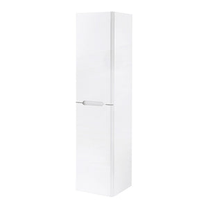 Colonna bagno sospesa 140 cm bianco lucido 2 ante soft-close Stillo