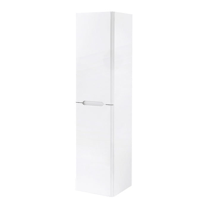 Colonna bagno sospesa 140 cm bianco lucido 2 ante soft-close Stillo