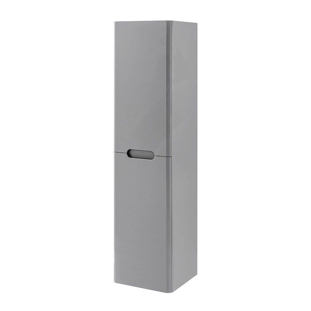 Colonna bagno sospesa 140 cm grigio lucido 2 ante soft-close Stillo