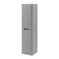 Colonna bagno sospesa 140 cm grigio lucido 2 ante soft-close Stillo