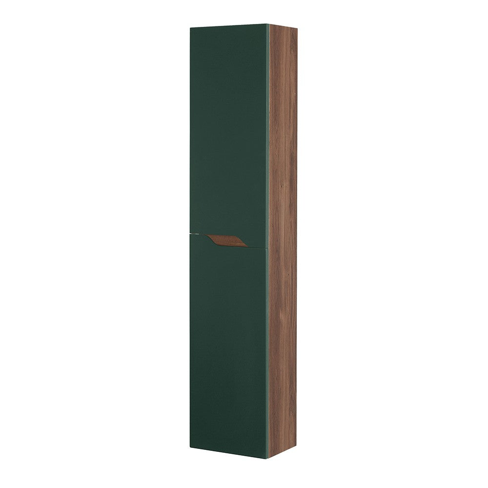 Colonna bagno sospesa 30x150 verde Maiori/Minori con ripiani interni