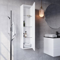 Colonna Bagno sospesa Salvaspazio 120x35x20 cm Bianco Porcellana  Boston  Bonussi