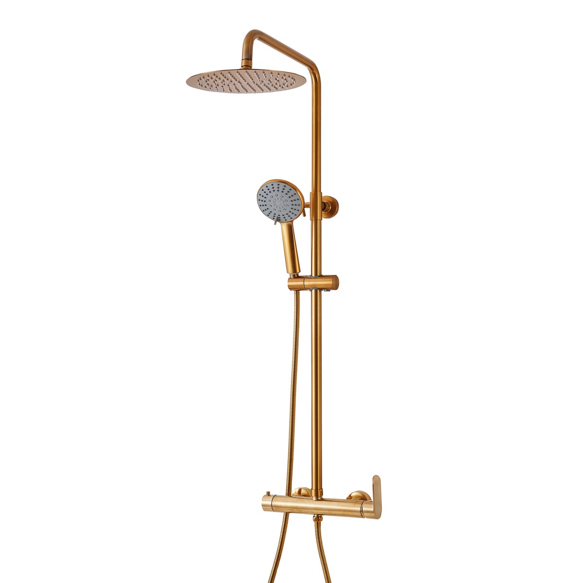 Colonna doccia con miscelatore soffione 25cm oro spazzolato versace