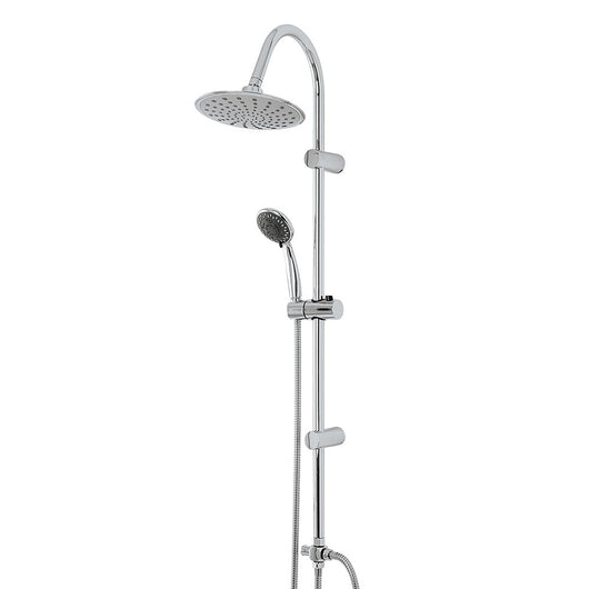 Colonna doccia H 100 cm in acciaio cromato con deviatore