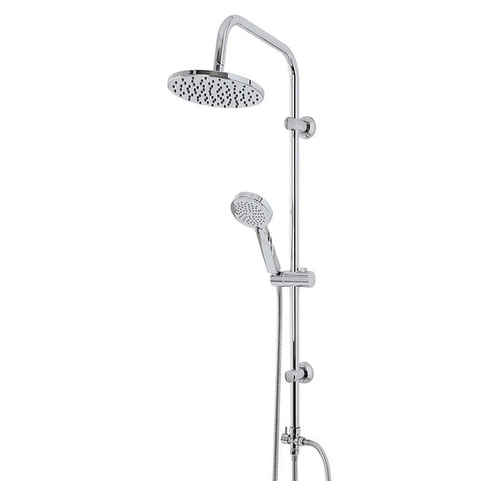 Colonna doccia cromata H 105 cm con deviatore design tondo