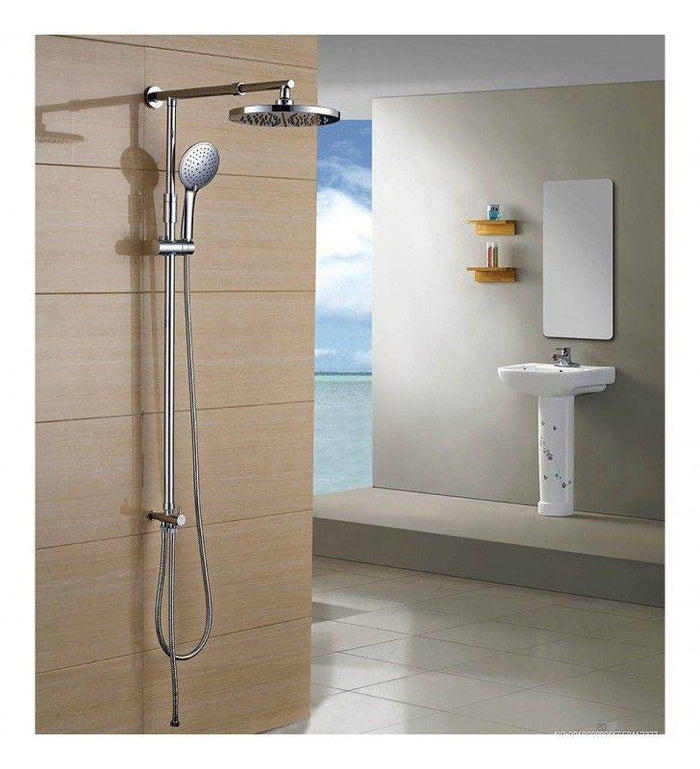 Colonna doccia serie airone cromata con soffione 20 cm in abs e doccetta 5 funzioni cod 77791