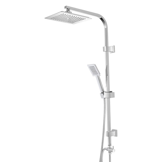 Colonna doccia completa cromata in acciaio inox design quadrato