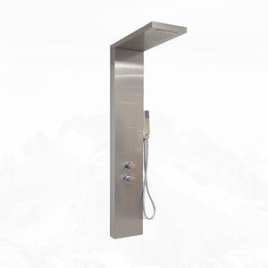 Colonna idromassaggio inox spazzolato termostatica | diamante