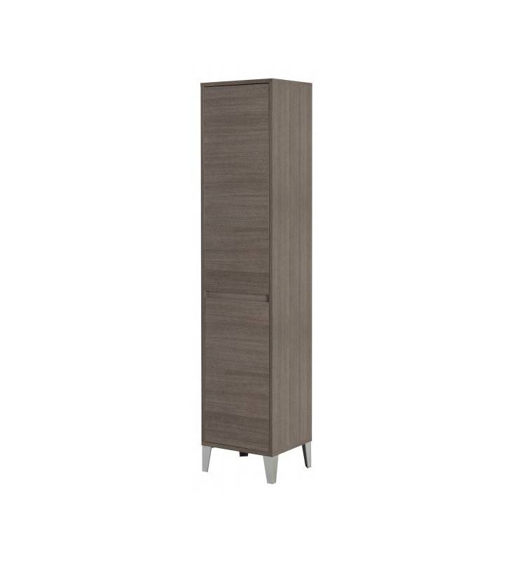 Colonna bagno rovere scuro con portabiancheria Linea Mondo cod 77957