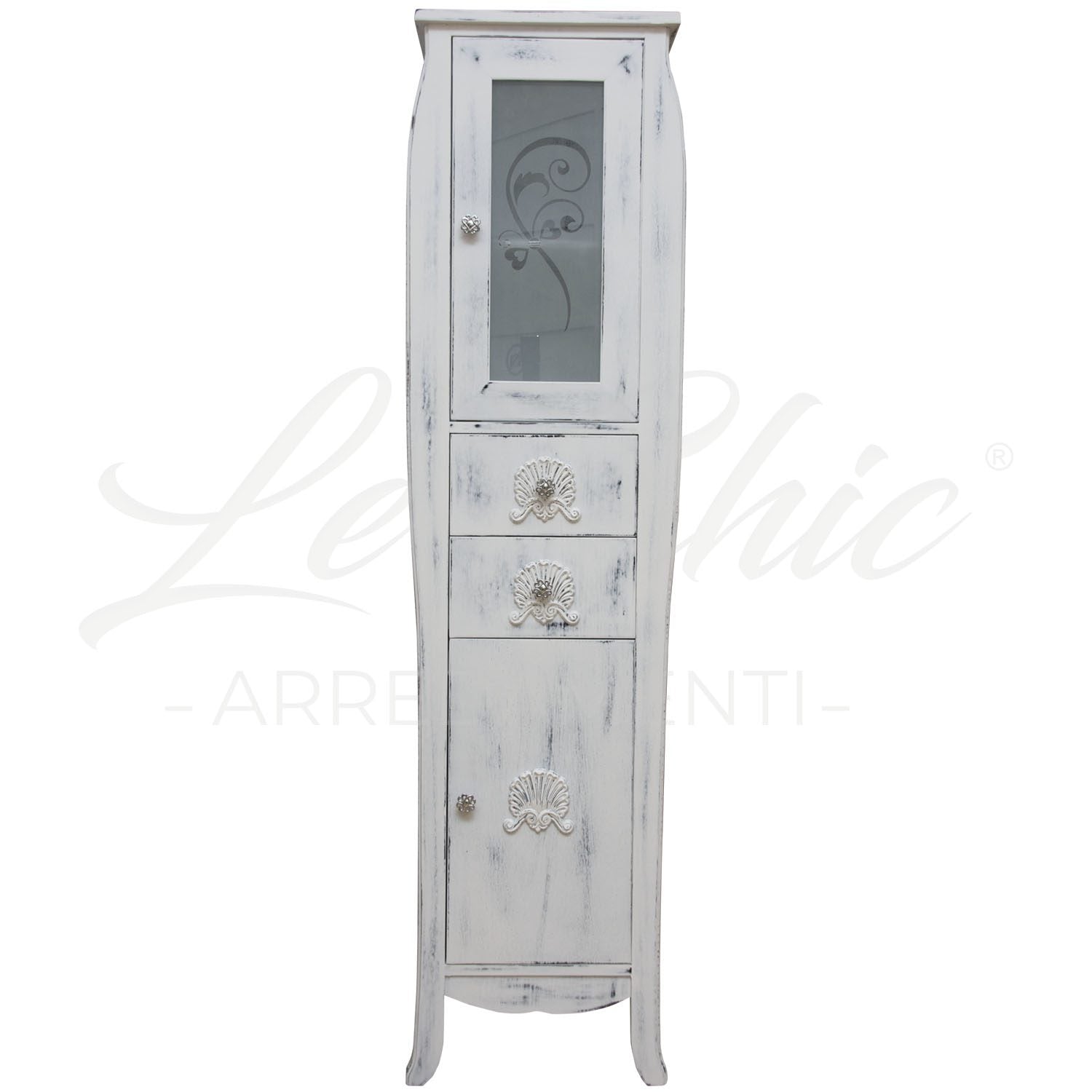 Composizione bagno Nettuno in rovere shabby chic