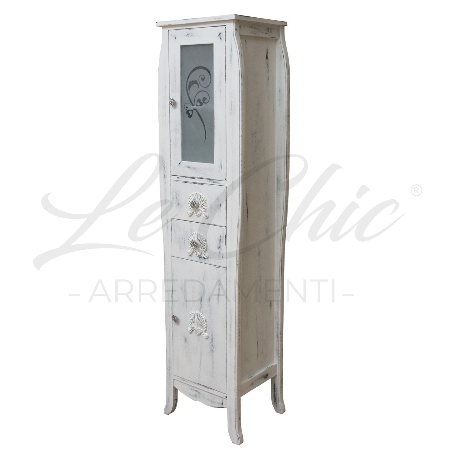 Composizione bagno Nettuno in rovere shabby chic